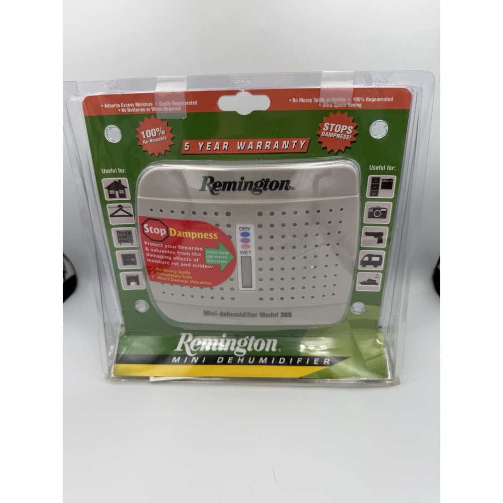 Remington Model Mini-Dehumidifier Absorbs Excess Moisture No Batteries Required